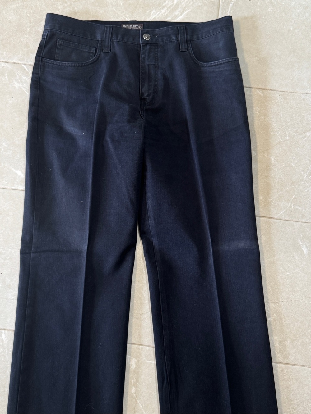 Vintage Industry Union Line Jeans Mens 34x32 Dark Wash Straight 90s Hong Kong